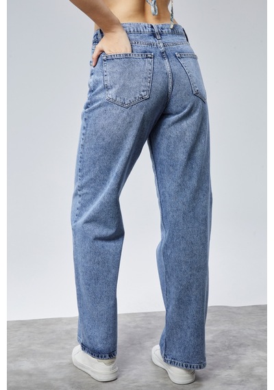 Cedy Denim Cedy Denım Yüksek Kalite Kadın Palazzo Yüksek Bel Cotton Jean Pantolon