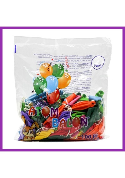 Bezos Lastikli Balon Bty Çok Renkli