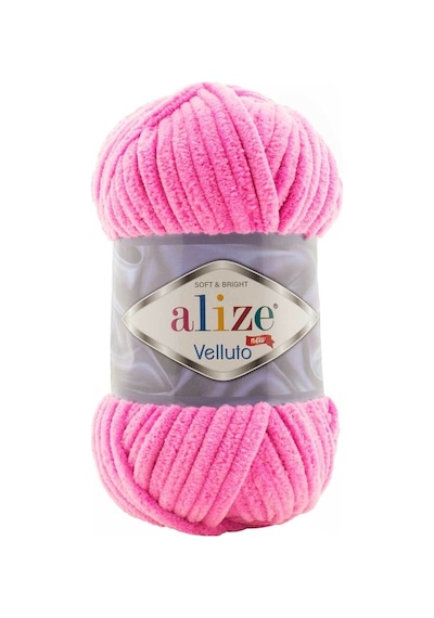 Velluto Kadife El Örgü Ipi Renk Kodu:121-pembe