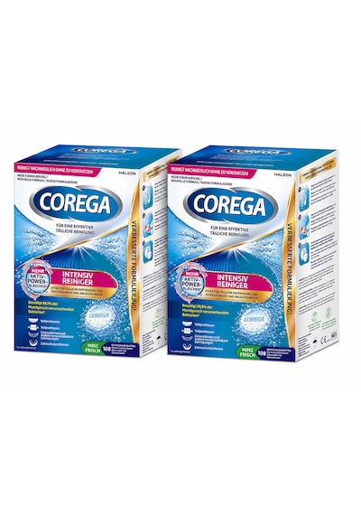 Corega Diş Protez Ağız Temizleme Tableti 108'li Nane Ferahlığı X2 Adet 216 Tablet