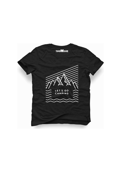 Tshirthane Lets Go Camping Dag Tişört Erkek Tshirt