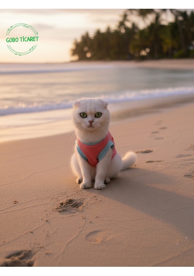 Gobo Yumuşacık Şeker Pembe Kedi Ve Köpek Kıyafeti Elbisesi Siyah Kedi Baskılı - Xs, S, M, L Beden