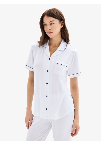 Kadın Pijama Takımı 52078 - Beyaz Beyaz