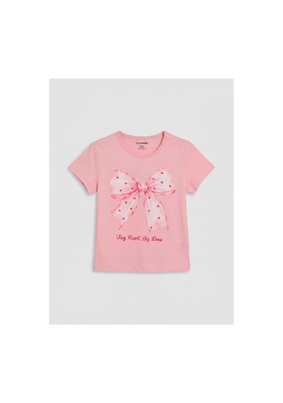 Lc Waikiki Alıta Cıty Farkıyla Lcw Kids Pembe Baskılı Kız Çocuk Tişört 2'li Pembe - 931022513 Pembe