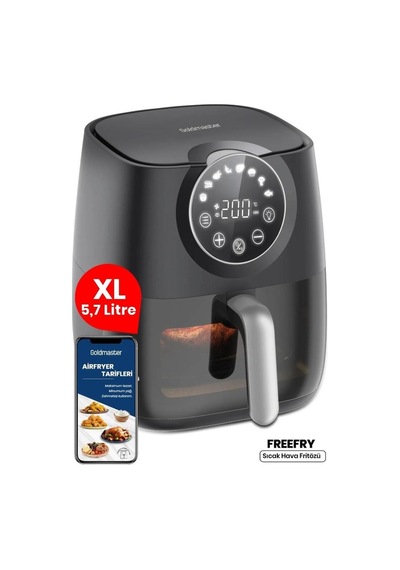 Goldmaster GM-7419 Freefry Cam Kapak Hazneli Sıcak Hava Fritözü