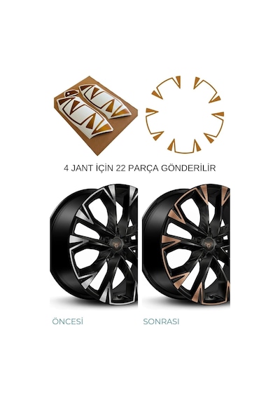 Makyajlı Cupra Formentor Vz Jant Kaplama Sticker Set 19 Inç Artıc Jant İle Uyumlu