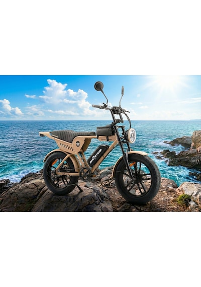 Ape Ryder Genon Ultra 750w Elektrikli Bisiklet Ayna Çanta Ve El Gazı Sarı