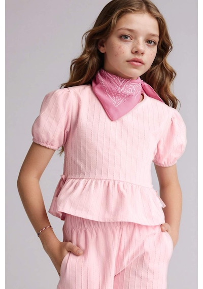 Defacto Kısa Kollu Bluz Kız Çocuk H5247a826smpn693 Pembe-pn693