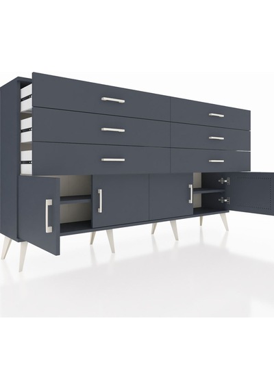 Arges Konsol 2 Raflı 6 Çekmeceli 4 Kapaklı 176x30x99 Antrasit-antrasit Antrasıt/antrasıt - Antrasıt Arges Konsol 2 Raflı 6 Çekmeceli 4 Kapaklı 176x30x99 Antrasit-antrasit Antrasıt/antrasıt - Antrasıt