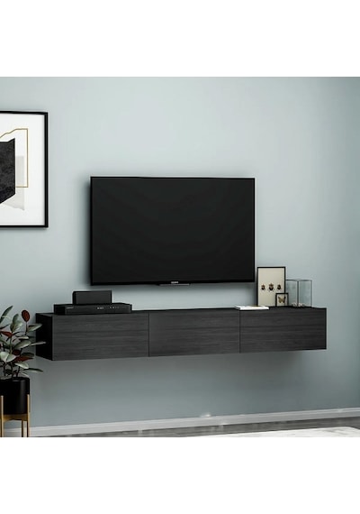 Tv Sehpası Tunus Siyah 180 Cm