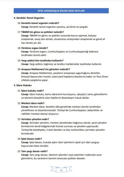 Kpss Vatandaşlık Ders Notları Çıkacak Sorular