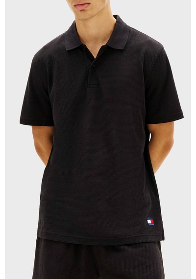 Tommy Jeans Erkek Polo Yaka T Shirt Dm0dm22703 Bds Siyah Siyah
