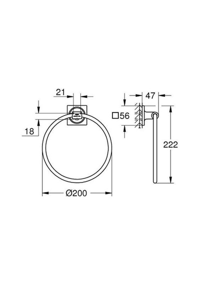 Grohe Allure Halka Havluluk - 40339dl1 Metalik