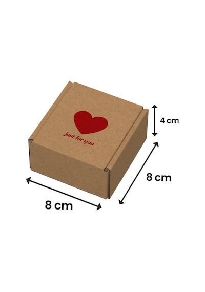 Packanya 8x8x4 - 100 Adet Kalpli Baskılı - Kilitli E Ticaret Karton Kargo Kutusu