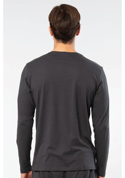 Cacharel Erkek Modal Pamuk Bisiklet Yaka T-shirt 2242/antrasit Antrasit