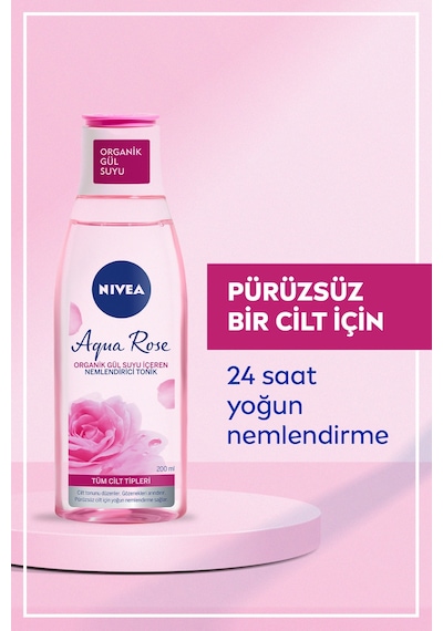 Aqua Rose Organik Gül Suyu İçeren Nemlendirici Tonik 200 Ml,nemlendirici,eşit Cilt Tonu