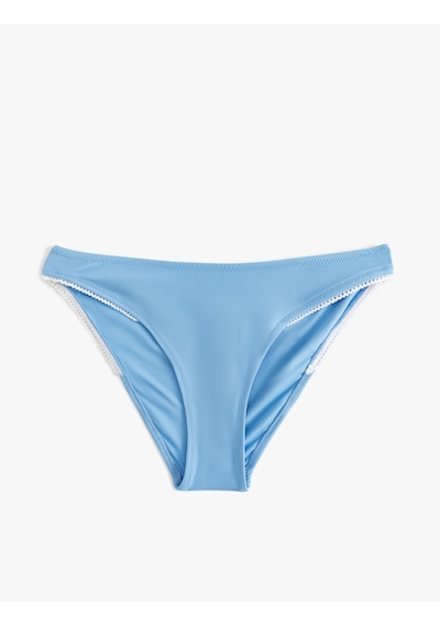 Koton Basic Bikini Altı İşleme Detaylı Normal Bel Mavi 4sak00121mm Mavi