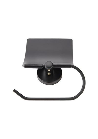 Promosyonca Metal Tuvalet Kağıtlığı, Siyah, Tuvalet Kağıdı Askısı, 12,3 X 13 Cm 16.5 x 12.2 x 11.2 CM