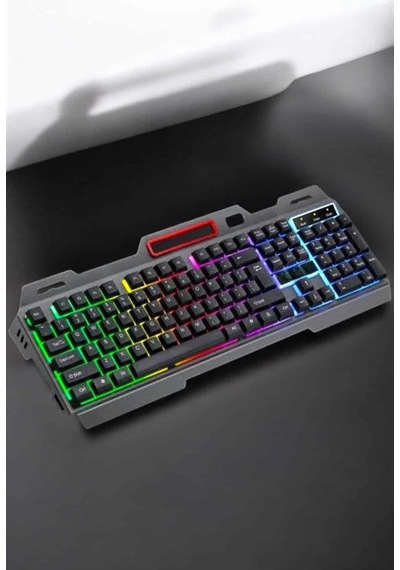Led Işıklı Oyuncu Klavye Usb Girişli Rgb Işıklı Q Klavye Mouse li 11444057