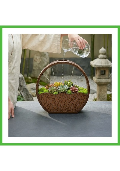 Vaveni 3d Baskı Self-watering Planter - Kendi Kendini Sulayan Saksı-kahverengi Arz