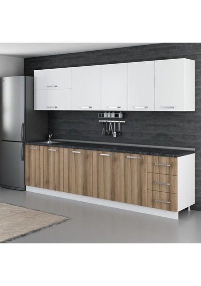 Minar 290 Cm Mutfak Dolabı Beyaz Dore 290-d1