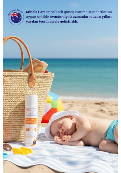 Minela Care Organik Mineral Filtreli Bebek Ve Çocuk Güneş Kremi SPF50 110 G