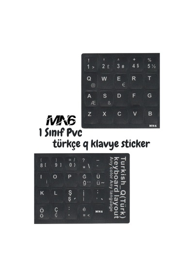 Mn6 Mtrq Türkçe Q Klavye Sticker/3 Adet-silinmez-laptop Pc Uymlu/türkçe Q Sticker