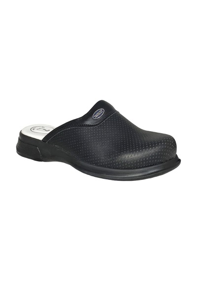 7 Noktalı Ortopedik Unisex Doktor-Aşçı Sabo Terlik Siyah