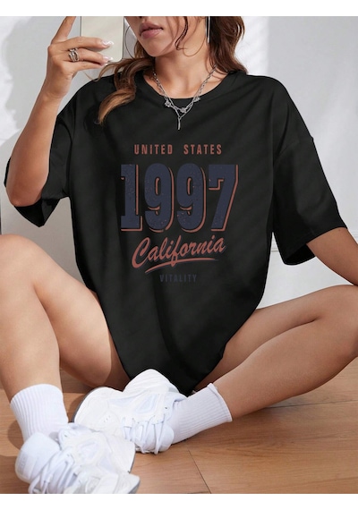 Noıssey Urban Pop Graphic Kadın Tişört Koleksiyonukod 5174 Siyah