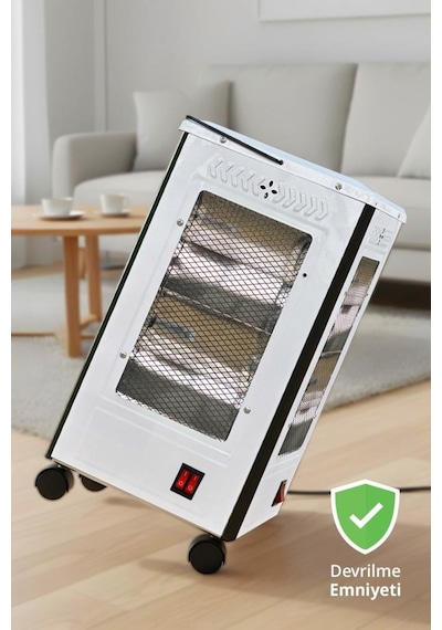 Kiwi Kht-8407 Quartz Isıtıcı 5 Yönlü Isıtma & Enerji Tasarruflu Kuvars Tüp & Taşınabilir Tasarım