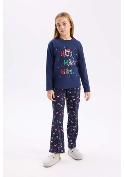 Defacto Kız Çocuk Yılbaşı Temalı Pijama Takımı Uzun Kollu Üsr Esnek Belli Uzun Alt D9824a824wnnv31 Lacivert Defacto Kız Çocuk Yılbaşı Temalı Pijama Takımı Uzun Kollu Üsr Esnek Belli Uzun Alt D9824a824wnnv31 Lacivert