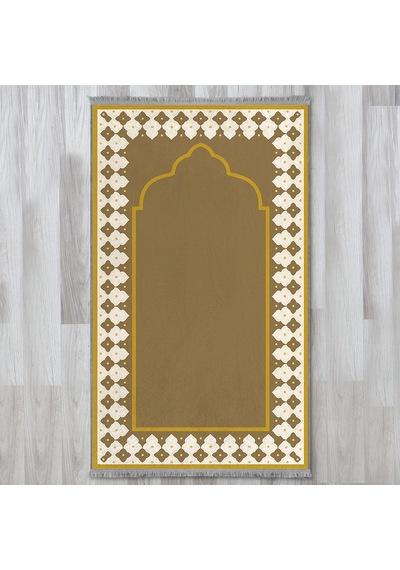 Evaşk Namazlık Dokuma Halı Kaymaz Muslumana Seccade80 x 130 Kahverengi EVASK802G66