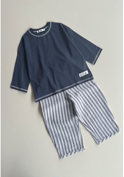 Cigit Oversize Pantolon Takım 2-10 Yaş Lacivert