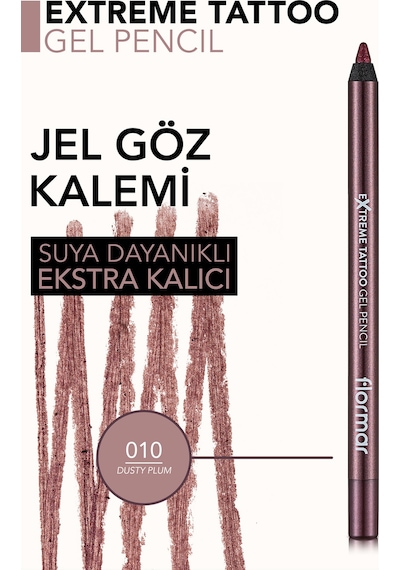 Flormar Extreme Tattoo Akmayan Kajal Göz Kalemi 010 Dusty Plum