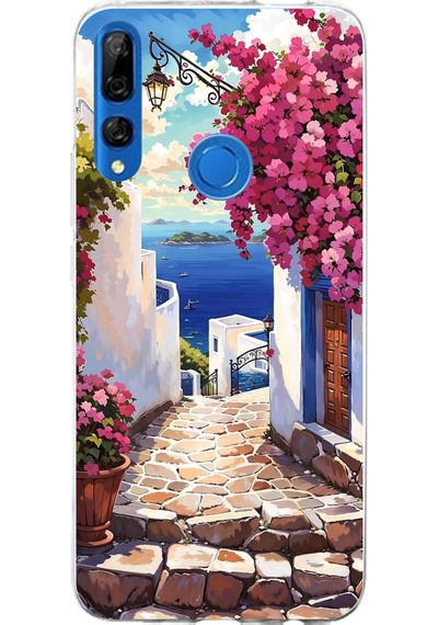 Huawei Y9 Prime 2019 Uyumlu Ege'nin Kayıp Sokakları Baskılı Silikon Kılıf Renkli