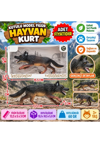 Bezos Kutulu Model Figür Hayvan Kurt Adet Fiyatıdır Nhr