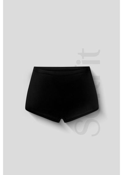 Auw Kadın Lastiksiz Pamuklu Modal Basic Boyshort 6'lı - Softfit Çok Renkli Ten,bitter,siyah