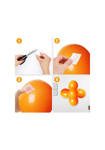 Sticker Damla Model Çift Taraflı Yapışkan Balon Yapıştırıcısı Bx40 Çok Renkli