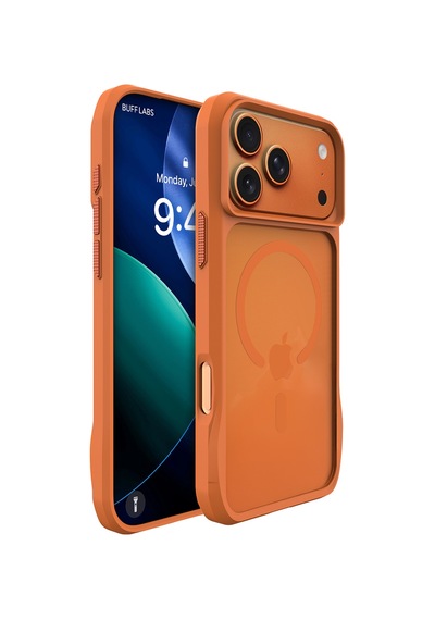 Buff Apple iPhone Uyumlu  17 Pro Max Magsafe Octa Shield Kılıf Orange Turuncu