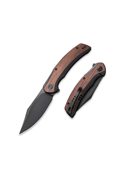 We Knife Snick Titanium Black Cuibourtia Kamp Çakı Kahverengi - Siyah