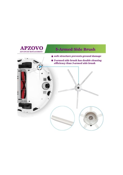 S5 Max S6 Max S6 Pure S6 Maxv S50 S51 S55 S60 S65 S5 S6 Elektrikli Süpürge İçin Aksesuar Kiti. Roborock Ana Fırça Hepa Filtre Yan Fırçaları İçin Yedek Parçalar, Temizleme Bezleri
