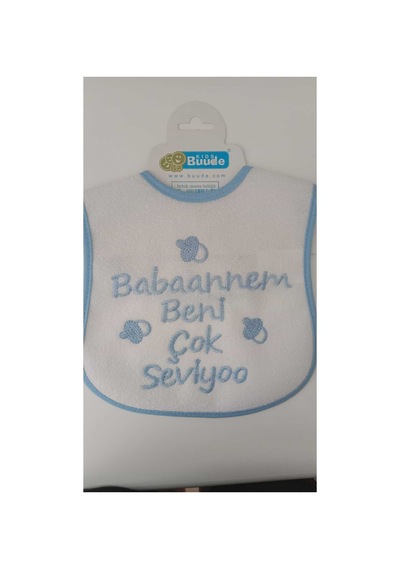 My Baby Kumsal Su Geçirmez Babaannem Beni Çok Seviyor Baskılı Bebek Mama Önlüğü