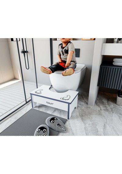 Modern Çocuk Basamağı ve Yükseltici Tabure - Tuvalet ve Lavabo Önü Eğitici Platform