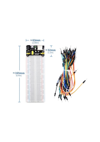 Breadboard Seti - Mb-102 + 65 Parça Kablo Seti + Bb. Güç Kaynağı
