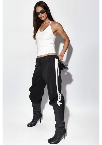 Hiccup Busem Slim Fit Halter Yaka Jarse Bluz Beyaz
