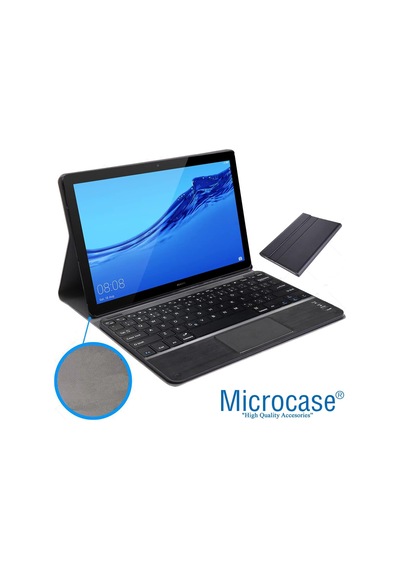 Huawei Mediapad T5 10.1 İnch Bluetooth Touchpad Klavye + Standlı Kılıf - Bkk5