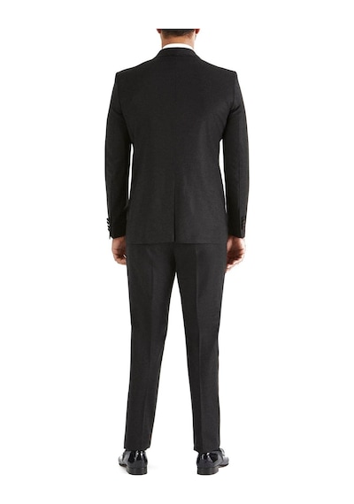 Efor Black 037 Slim Fit Çıkarılabilir Saten Yaka Siyah Damatlık Smokin Takım Siyah