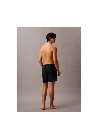 Calvin Klein Erkek Regular Fit Yanları Logo Şeritli Lacivert Deniz Şortu-16177