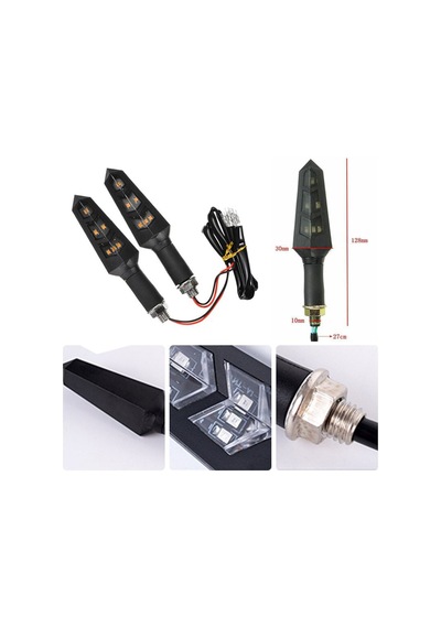 Motosiklet Kayan Bukalemun Led Sinyal Takım Takım