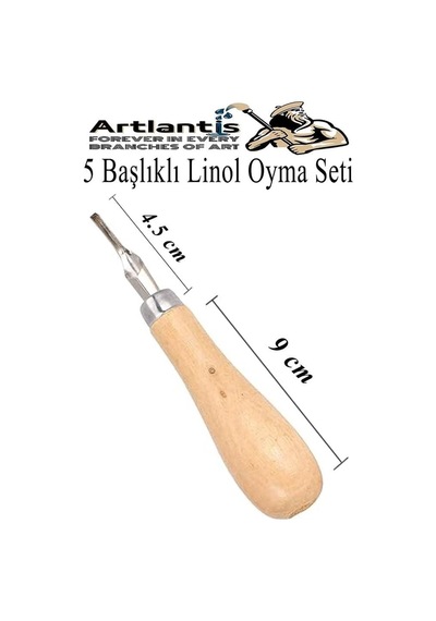 Linol Oyma Seti 7 Parça 1 Paket Linol Oyma Kesme Bıçak Seti 5 Bıçaklı Linolyum Baskı Ahşap Sapl